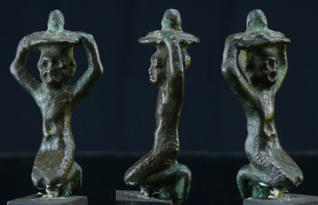 Egypte - Basse époque - Porteur d'offrandes en bronze - 633-332 av. J.-C. (26ème-30ème dynastie)