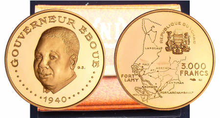 Tchad, République - 3000 francs gouverneur Eboué ND (1970)