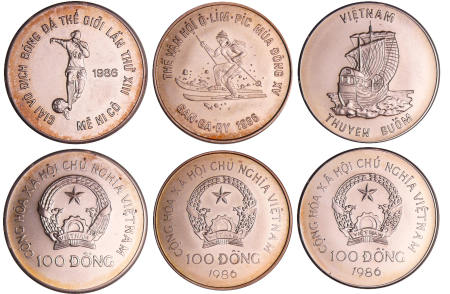 Viet-Nam - Lot de 3 monnaies de 100 dong