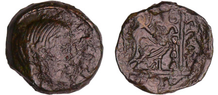 Carnutes - Bronze PIXTILOS à la déesse assie (40-30 av. J.-C.)