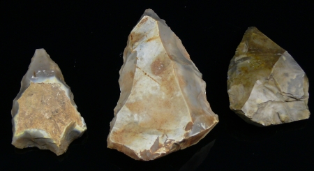Paléolithique - La Combe (Seine-Martitime 76) - Lot de 3 pointes taillées