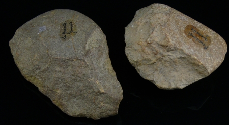 Paléolithique - Espagne Grenade - Lot de 2 galets ouvragés