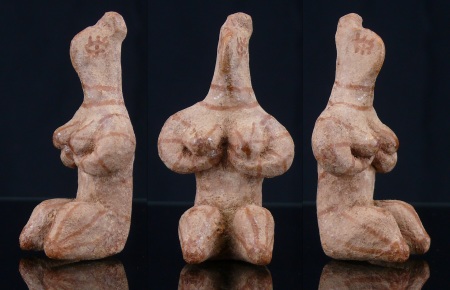 Mésopotamie - Euphrate - Début de l'Age du bronze - Idole de la fécondité en terre cuite - 2000 / 1500 av. J.-C..
