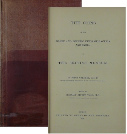The coins of the greek and scythic kings of Bactria and India in the british umuseum, P. Gardner, réédition 1900 (1886)