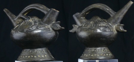 Précolombien - Pérou - Lambayeque - Carafe anthropomorphe - 800 /1500 ap. J.-C.
