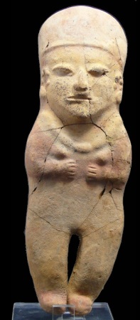 Précolombien - Equateur, culture Bahia - Statue ocarina en terre cuite - 500 av. / 500 ap. J.-C.