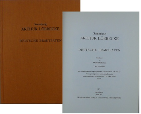 Collection Artur Löbbecke, Deutsche brakteaten, E. Mertens, réimpression 1974 (1925)