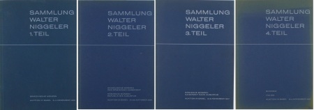 Catalogue de vente, Collection Walter Niggler, vente Leu, vente en 4 parties, 1965 à 1967