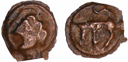 Turons - Potin "à la tête diabolique" (100-50 av. J.-C.)