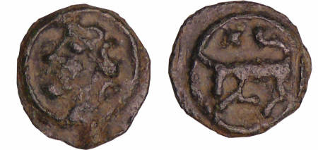Turons - Potin "à la tête diabolique" et à la croisette (100-50 av. J.-C.)