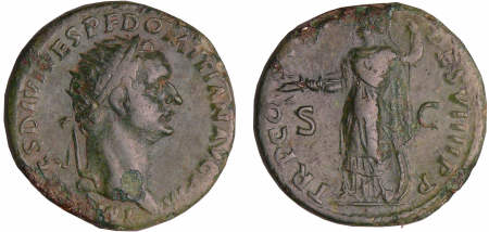 Domitien - Dupondius (82, Rome) - Pallas