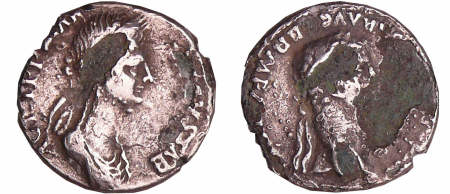 Agrippine et Claude - Denier (37-38, Lyon) monnaie fourrée