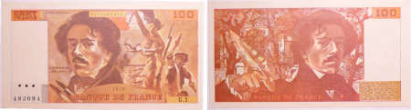 France - Billet de 100 francs Delacroix (1978, alphabet 1)