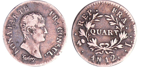 France - Bonaparte premier consul (1799-1804) - 1/4 franc An 12 L (Bayonne)