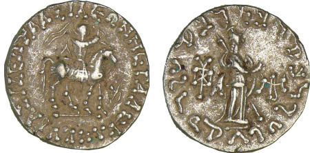 Royaume Indo-Scythe - Azès II - Tétradrachme (-20/+5 av. J.-C.)