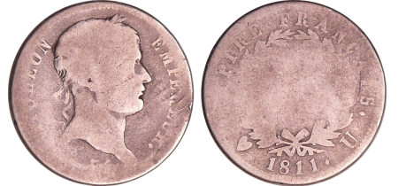 France - Napoléon 1er (1804-1814) - 2 francs 1811 U (Turin)