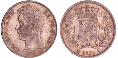 France - Charles X (1824-1830) - 1 franc 1829 A (Paris)