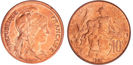 France - Troisième république (1871-1940) - 10 centimes Dupuis 1921