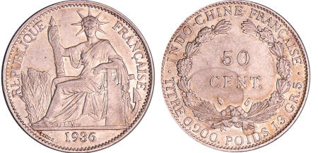 Indochine - 50 cent 1936