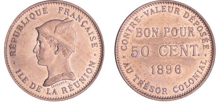 Réunion - 50 centimes 1896