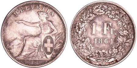 Suisse - 1 franc 1861