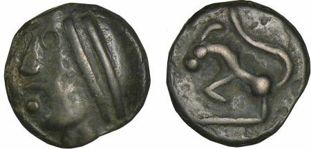 Sequanes - Potin à la grosse tête (80-50 av. J.-C.)