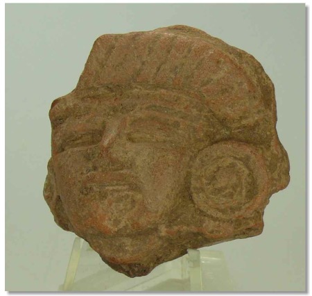 Précolombien - Mexique - Téotihuacan - Tête en terre cuite - IVème-VIIIème siècle ap. J.-C.
