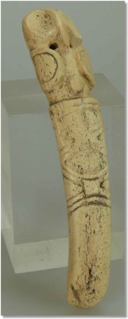 Caraïbes - Taino - Spatule vomitive en os - 14ème-17ème siècle ap. J.-C.