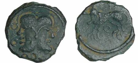 Suessions - Bronze à la tête janiforme (50-40 av. J.-C.)