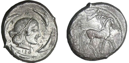 Sicile - Syracuse - Tétradrachme de groupe III (485-479 av. J.-C)
