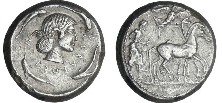Sicile - Syracuse - Tétradrachme de groupe III (485-479 av. J.-C)
