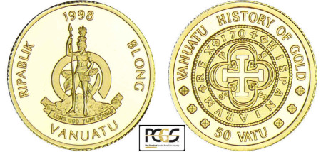 Vanuatu (île de) - Monnaie espagnole - 50 vatu 1998