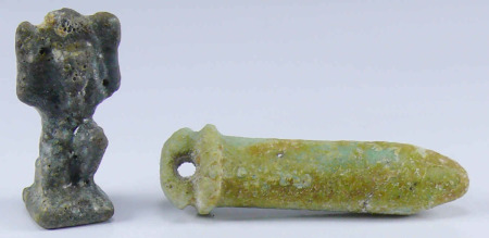 Egypte - Basse époque - Lot de 2 amulettes - 633-332 av. J.-C. - (26-30ème dynastie)