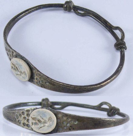 Romain - Bracelet avec intaille en cornaline blanche - 1er-3ème siècle ap. J.-C.