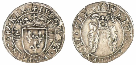 Louis XII - Gros royal dit Bissone Milan