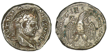 Caracalla - Tétradrachme (215-217, Syrie, Séleucie et Piérie - Antioche) Aigle