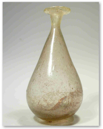 Romain - Vase à col étroit en verre irisé - IIème-IVème siècle ap. J.-C.