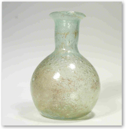 Romain - Vase à panse en verre irisé - IIème-IVème siècle ap. J.-C.