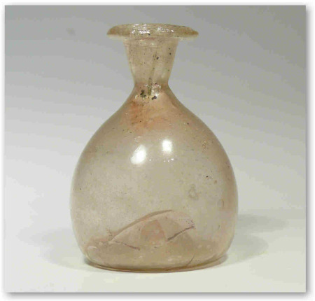 Romain - Vase à panse en verre irisé - IIème-IVème siècle ap. J.-C.