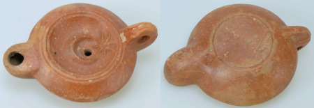 Romain - Lampe à huile (Soleil posé sur croissant) - 2ème-3ème siècle