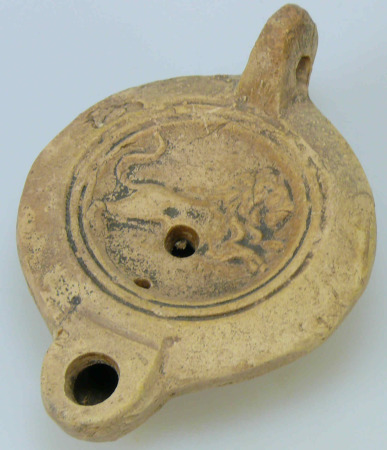 Romain - Lampe à huile (Lion bondissant) - 1er-3ème siècle